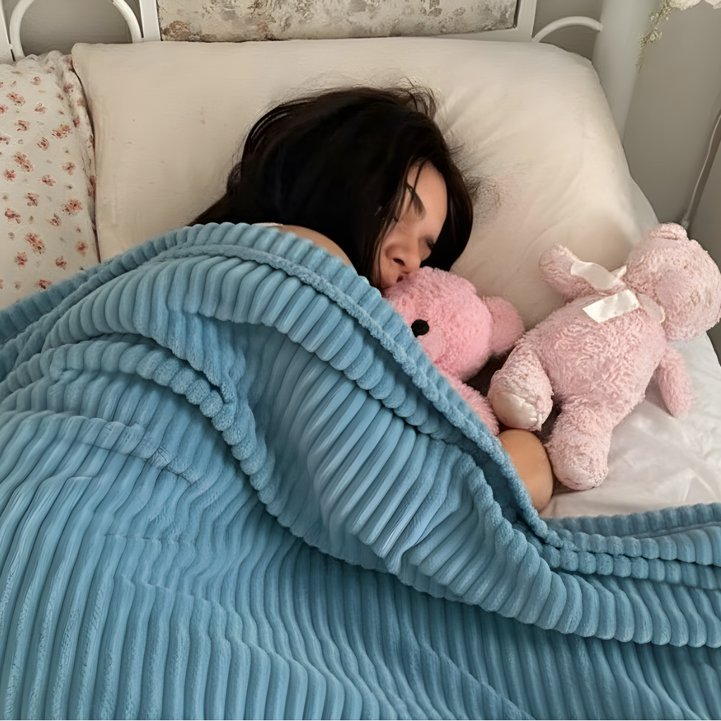 Cloud-Soft Striped Blanket