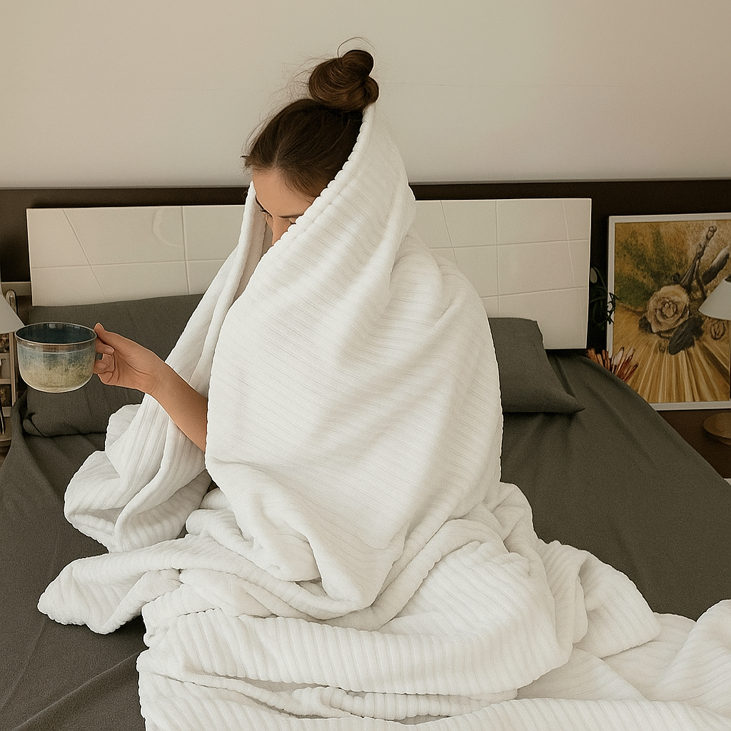 Cloud-Soft Striped Blanket